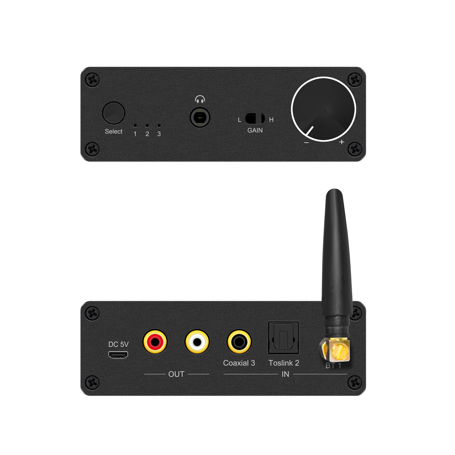 GV-BA01 DAC Headphone Amplifier with Bluetooth Receiver